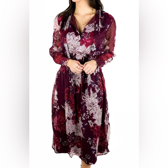 Bishop + Young Cameo Dahlia Print Dress - Picture 1 of 13